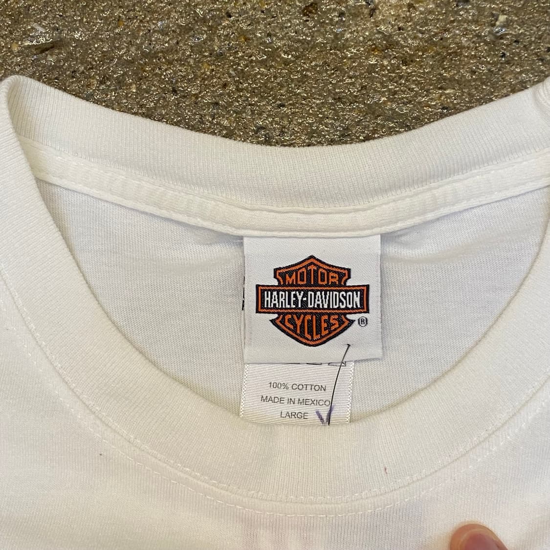 미국 빈티지 할리데이비슨 03로고 LINDON 반팔티 흰티셔츠 상품이미지5