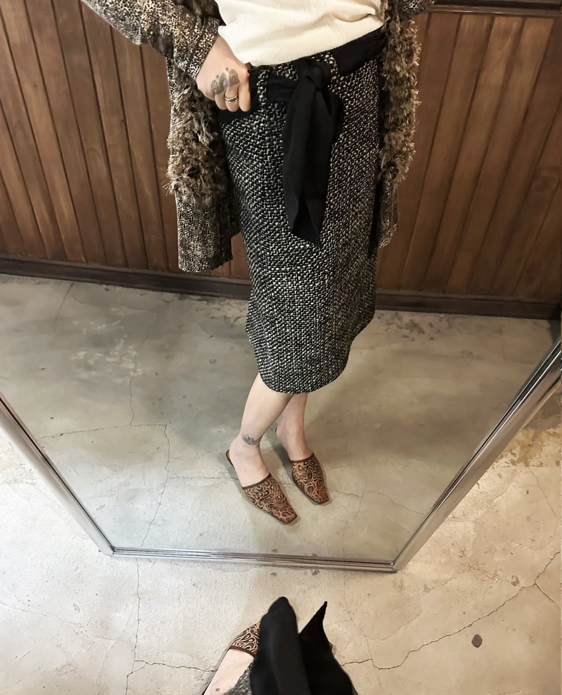 MAXMARA black tweed skirt 상품이미지1