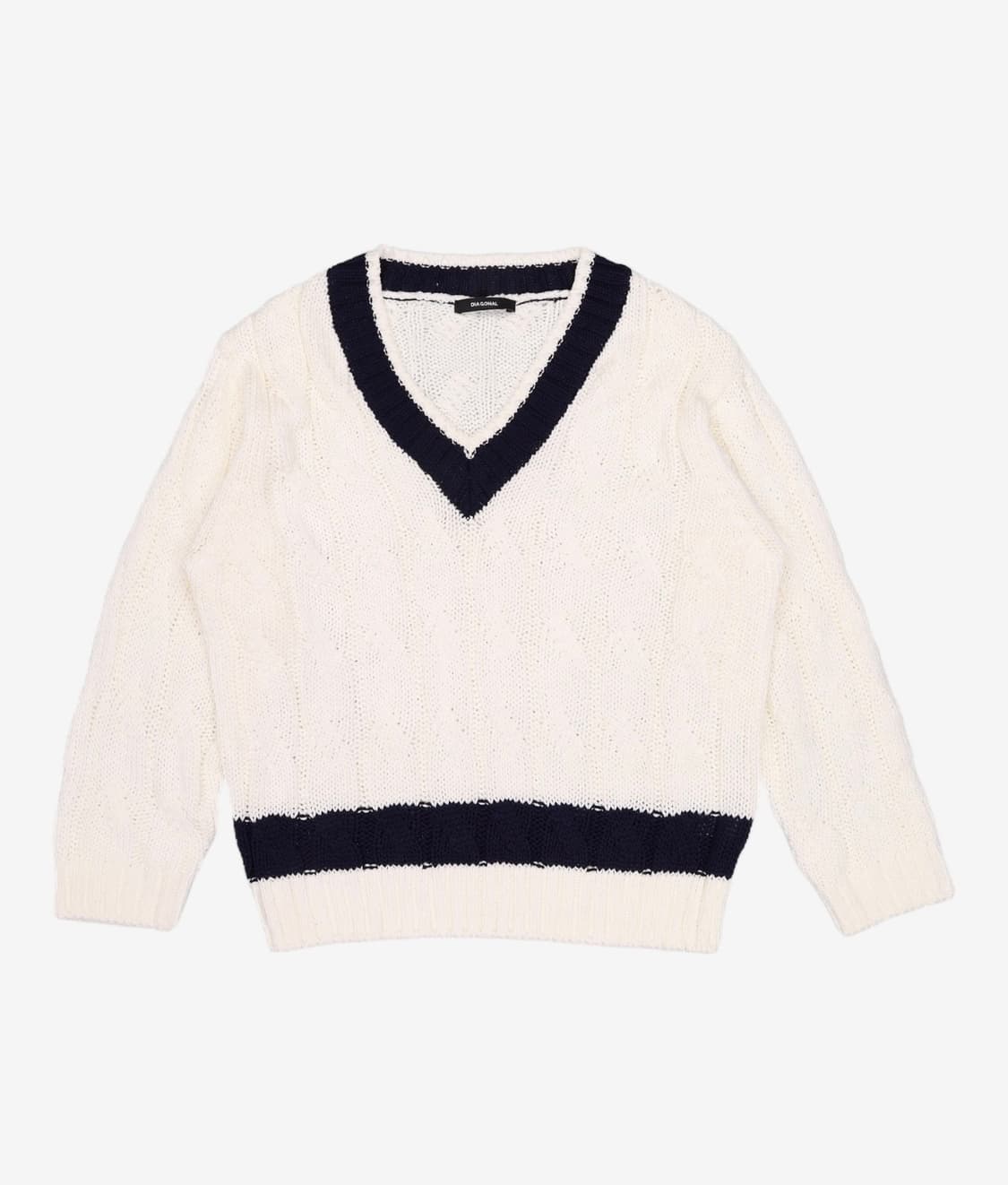 다이애그널 브이넥 니트 상품이미지1