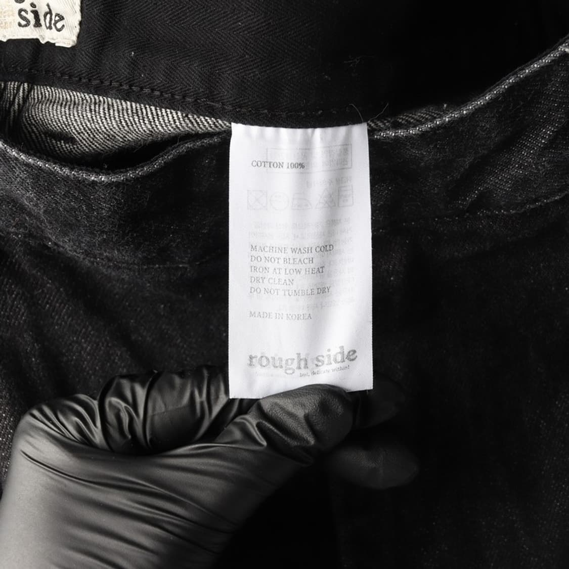 러프사이드 드레이프 데님 팬츠 블랙 상품이미지7