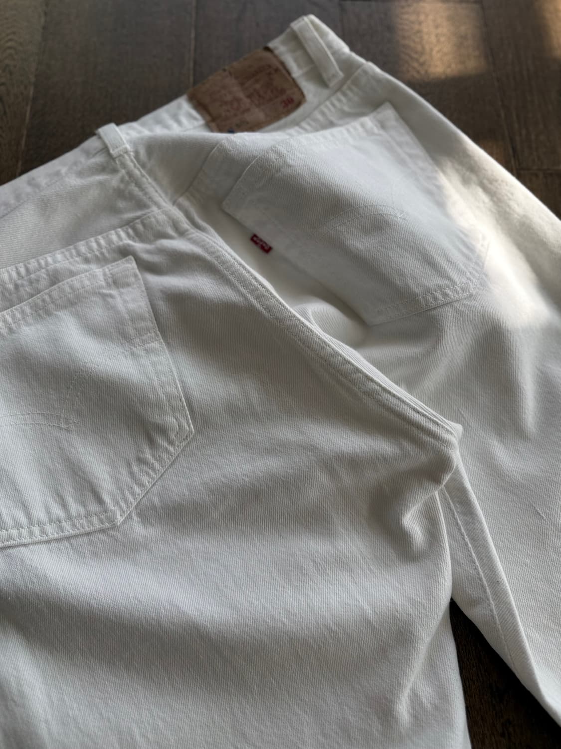 [30]리바이스 공식빈티지 501 화이트 데님팬츠 Made in USA 상품이미지6