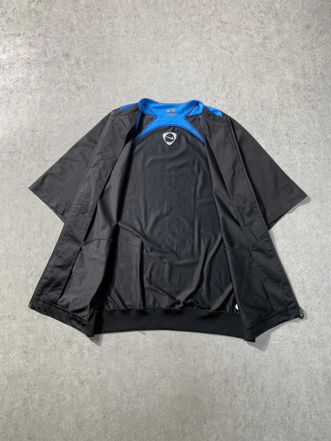 [L] 00s Nike T90 나이키 올드스쿨 반팔 집업 져지 상품이미지5