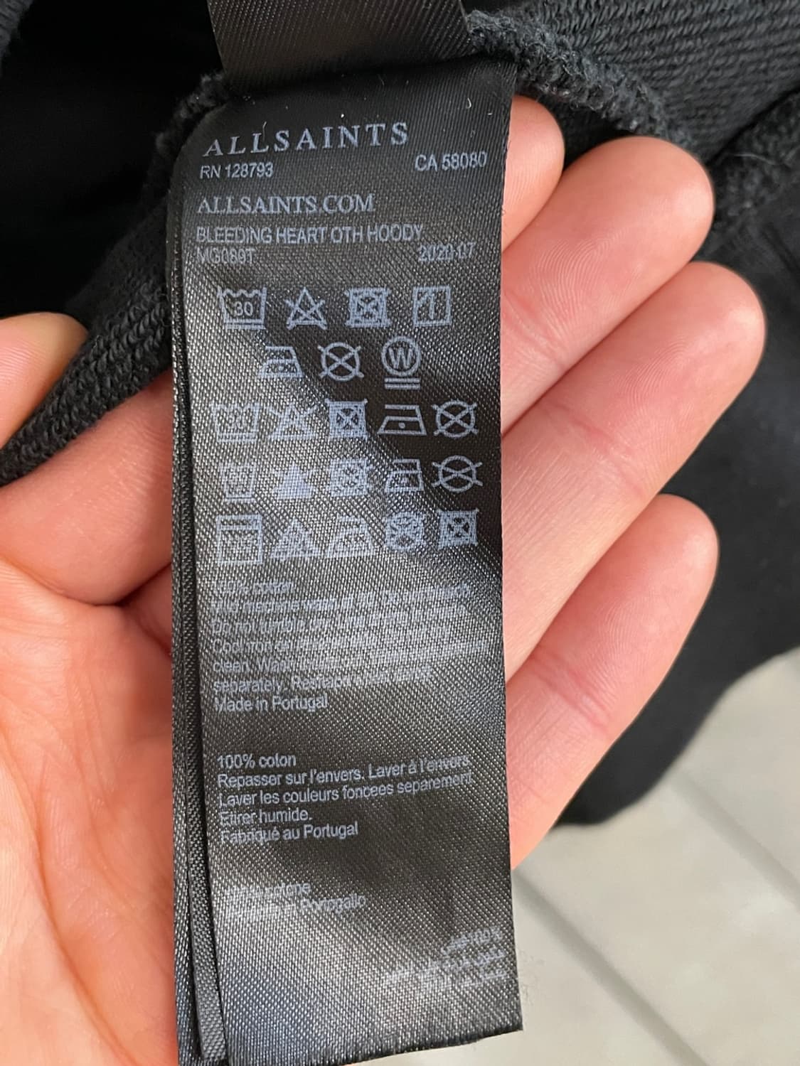 올세인츠 블리딩 하트 그래픽 후드 티셔츠  상품이미지8