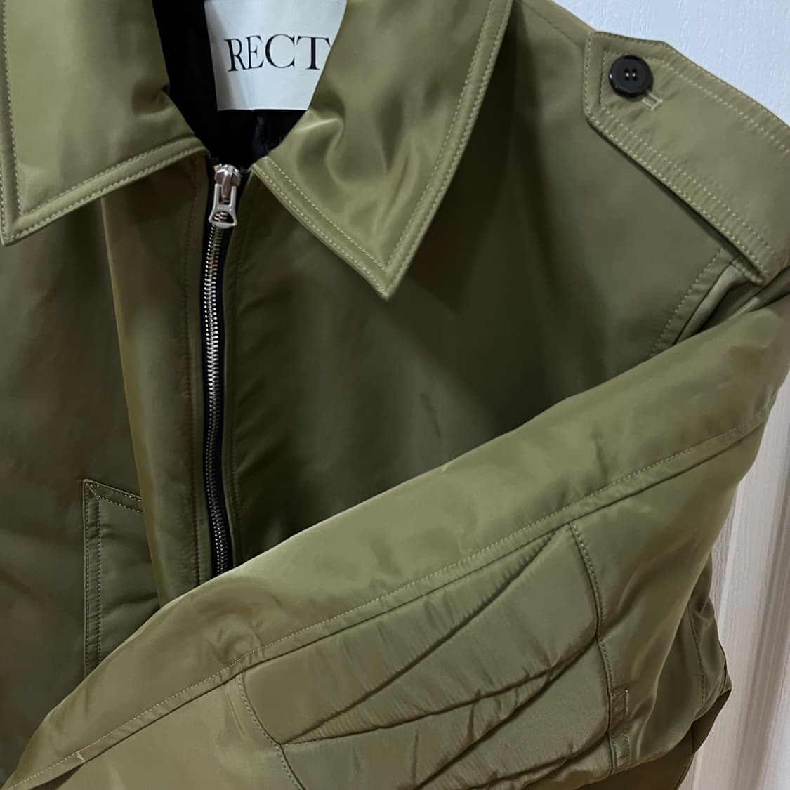 렉토 나일론 봄버 자켓 올리브 s 상품이미지4