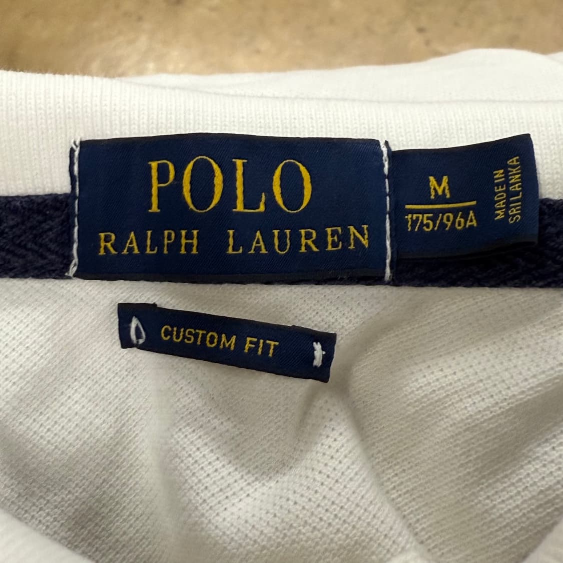 폴로 랄프로렌 화이트 레드 흰빨 빅포니 카라 반팔 티 상품이미지4