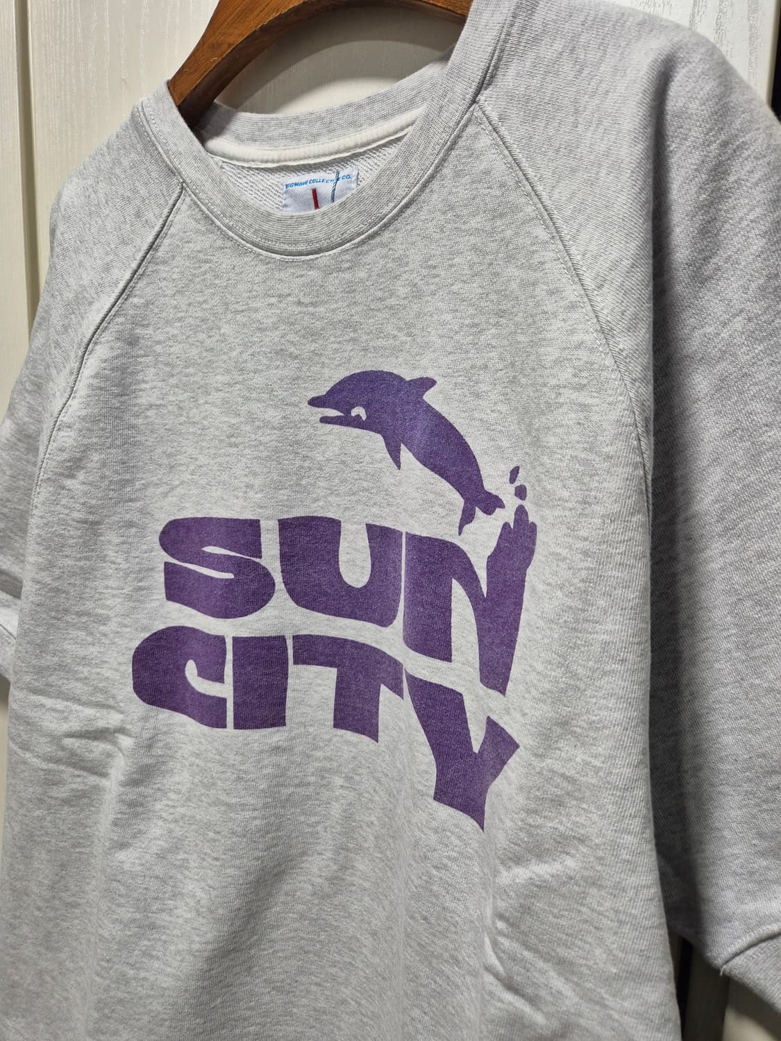 (세일)(새상품)썬시티 반팔 맨투맨 티셔츠 회색 상품이미지6