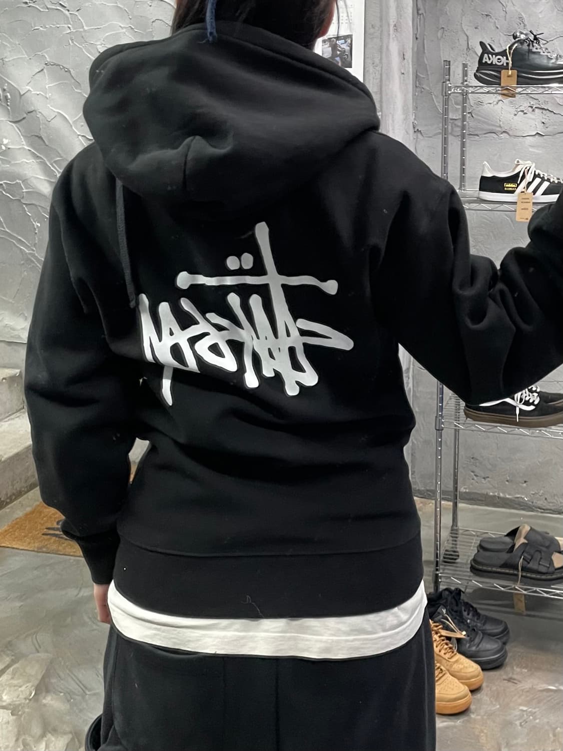 스투시 스탁로고 스웻 후드집업 상품이미지8