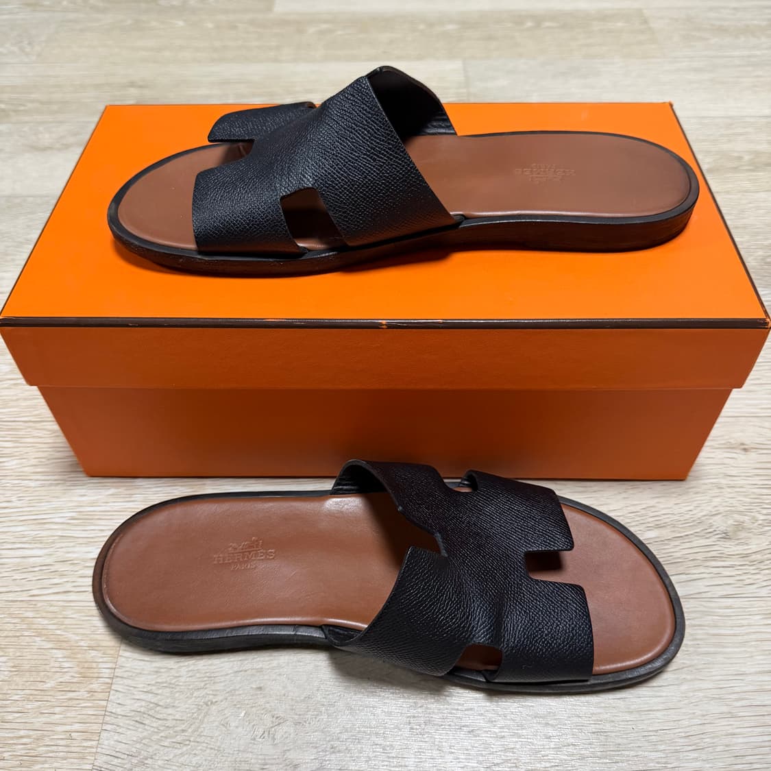 [S+급/42.5] 에르메스 이즈미르 투톤컬러 샌들 슬리퍼 상품이미지4