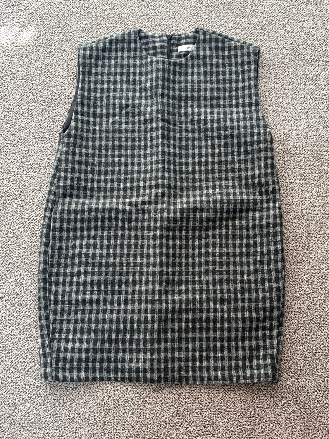 회색 체크 원피스 상품이미지1