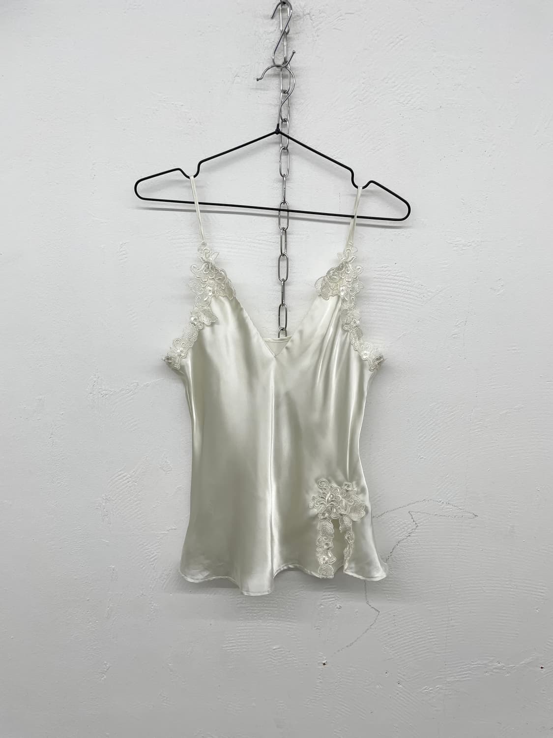 화이트 새틴 레이스 슬립 상품이미지4