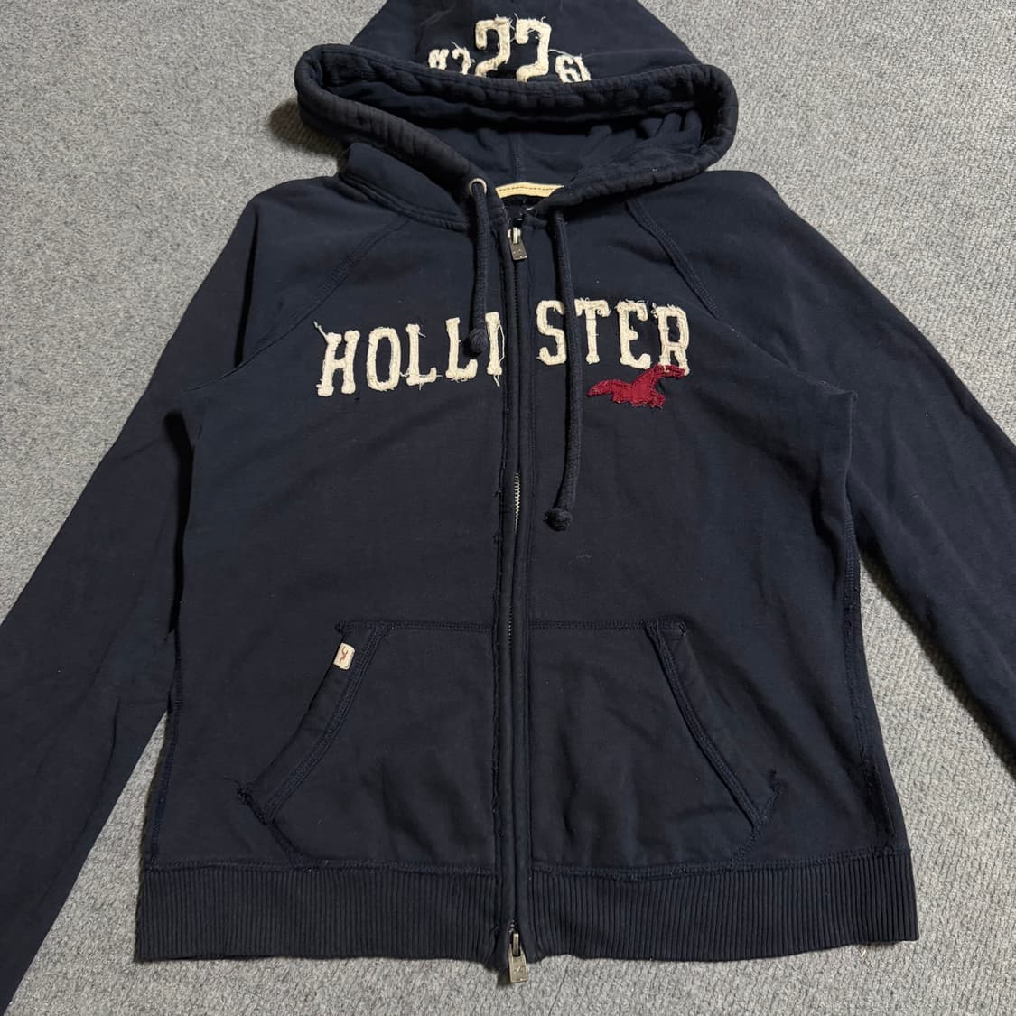 홀리스터 네이비 후드집업 L 상품이미지2