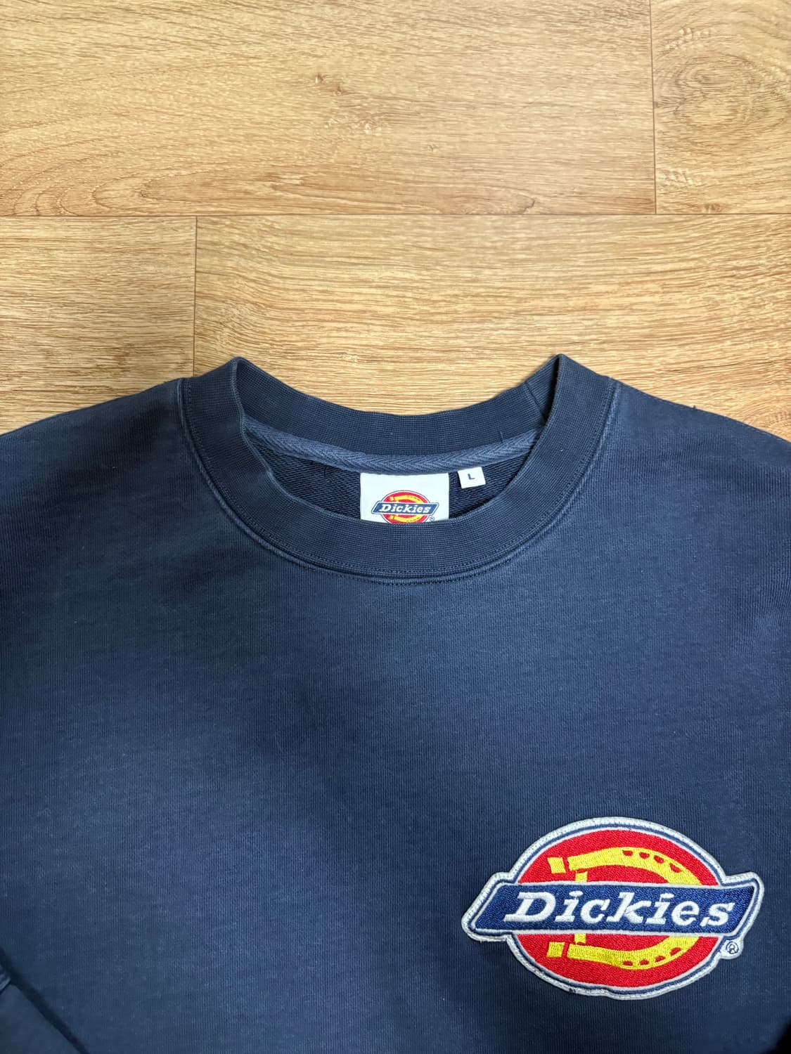 디키즈 아이코닉 로고 더블 엘보우 맨투맨 네이비 L 상품이미지2