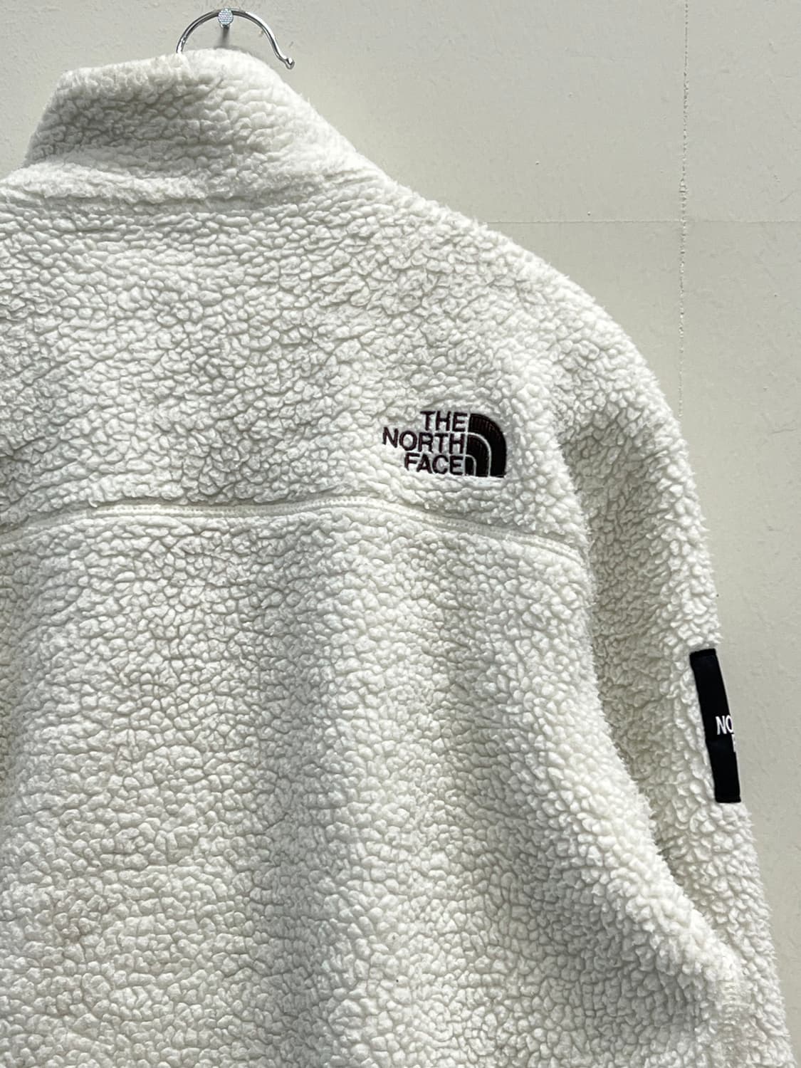 노스페이스 화이트라벨 양털 플리스 셰르파 집업 자켓 아이보리/브라운 상품이미지6