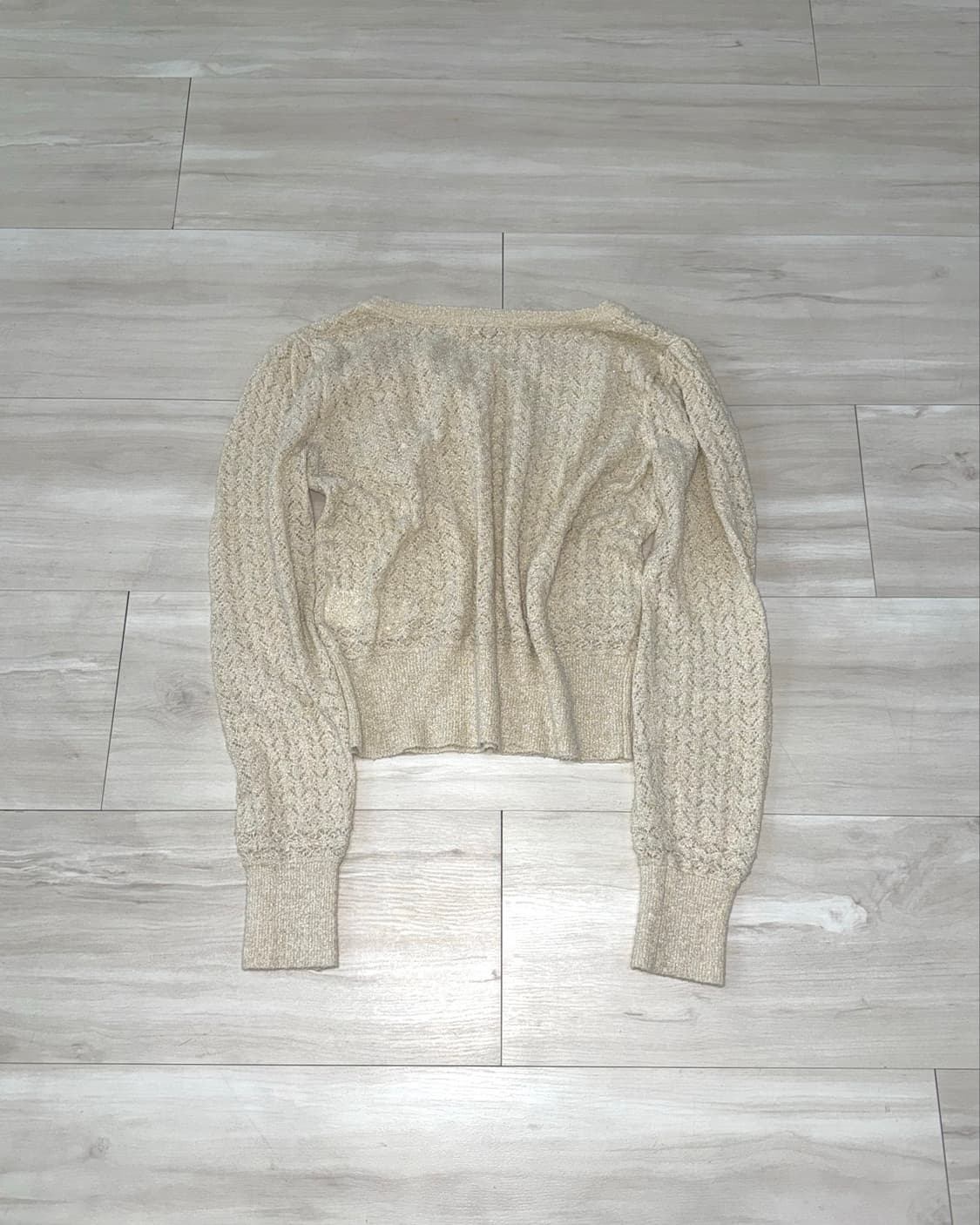 Ivory Lurex Floral Corsage Knit 상품이미지10