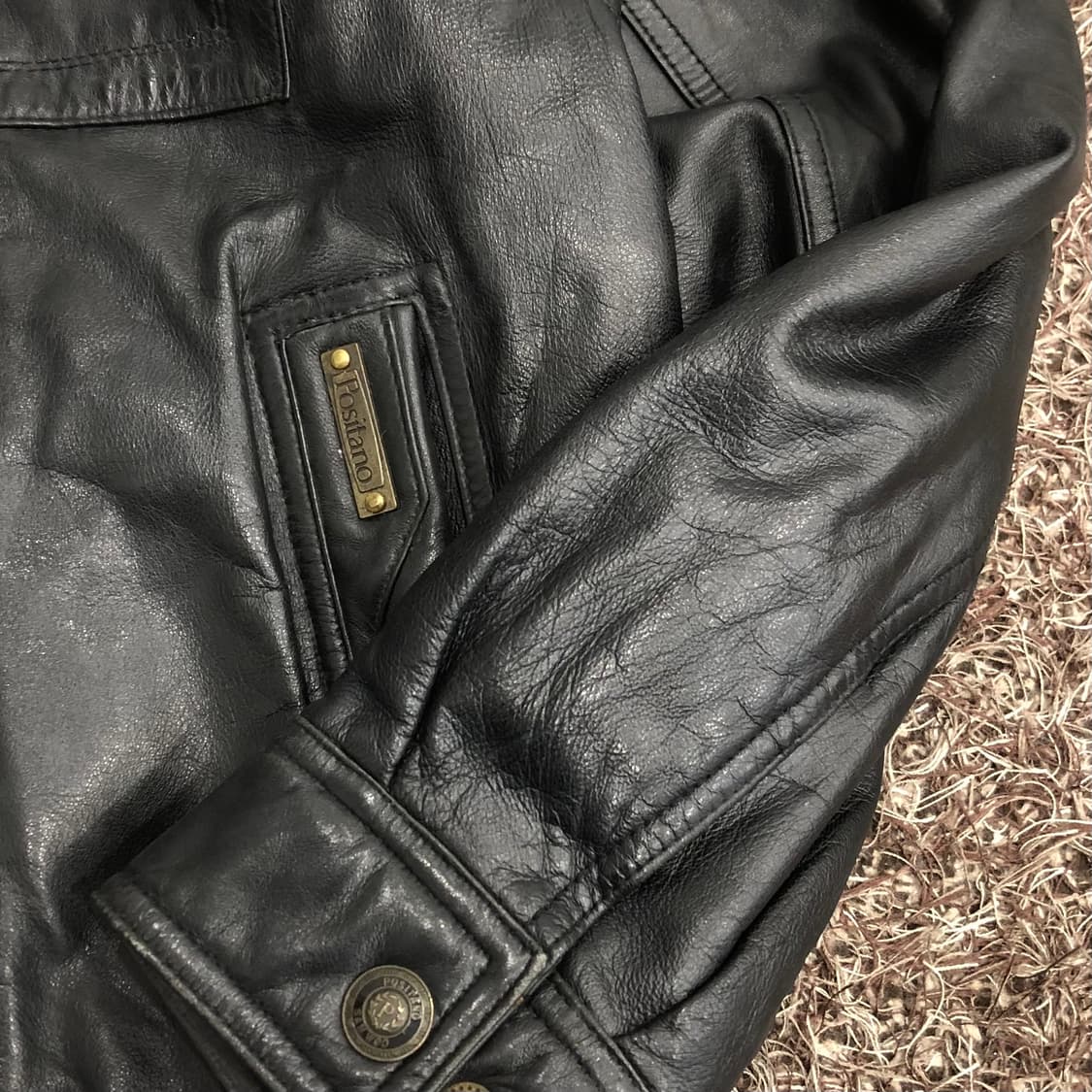 빈티지 양가죽 봄버 퍼 카라 레더 가죽 자켓  상품이미지4