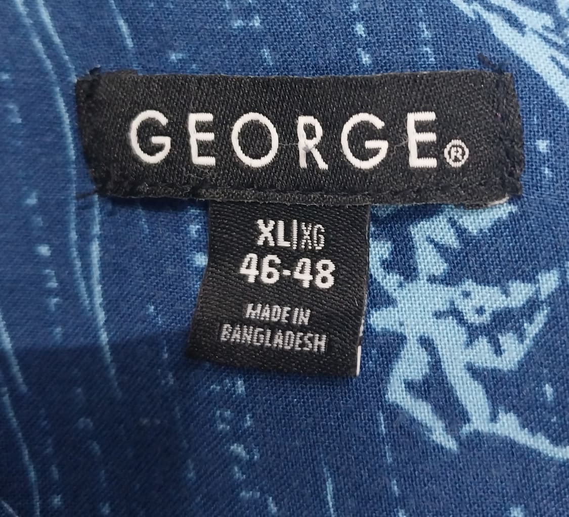 GEORGE 죠지 레이온 하와이안 셔츠 XL 상품이미지3