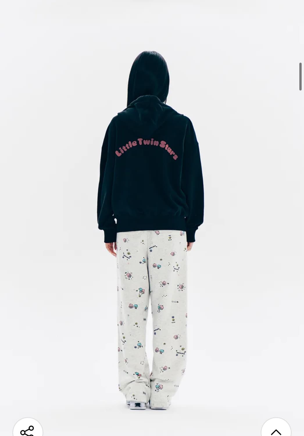 유희 리틀트윈스타 백로고 후드집업 블랙 상품이미지2