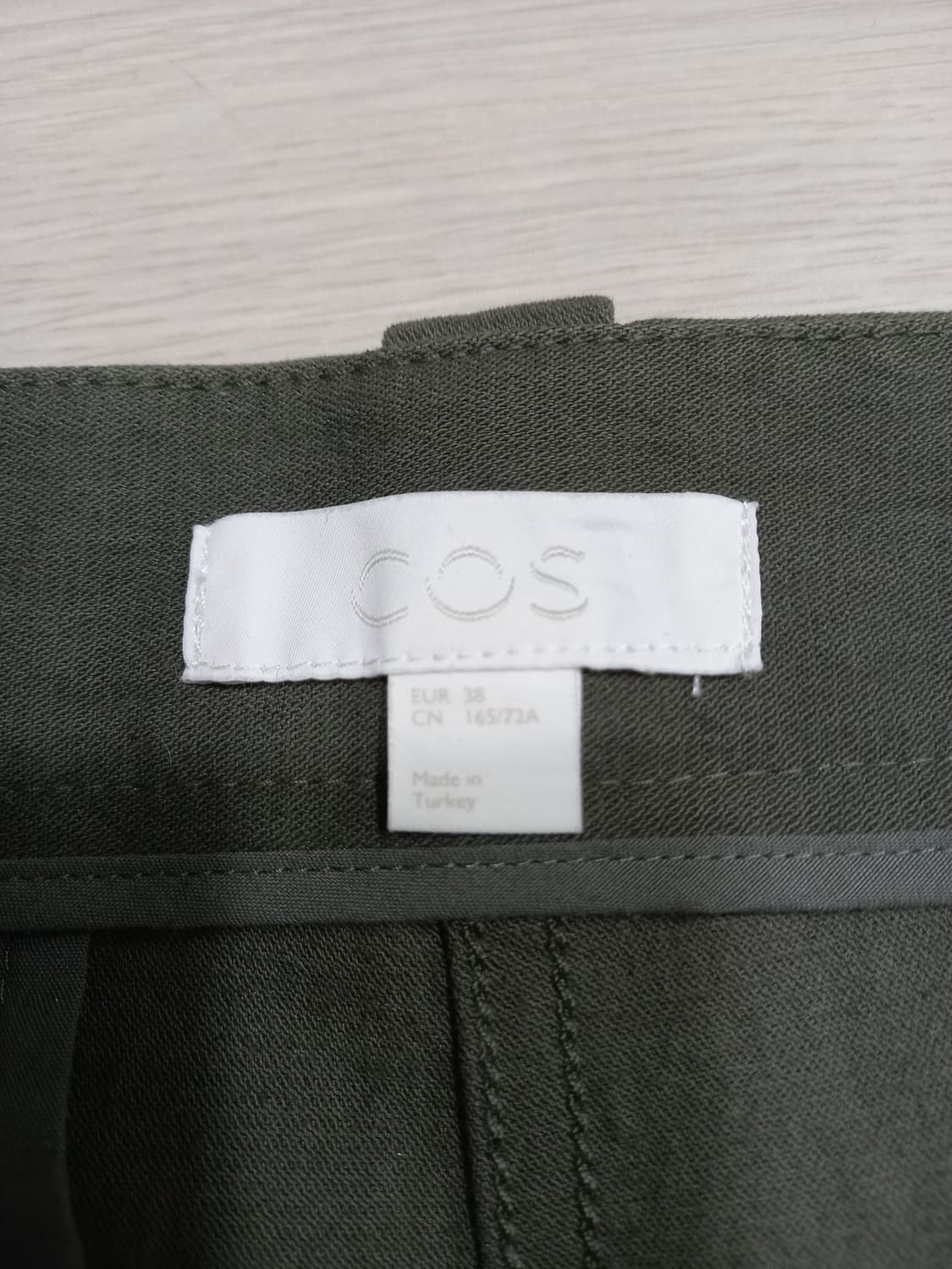 32 COS 가을겨울용 스판 치노팬츠 카키 32-260 상품이미지7