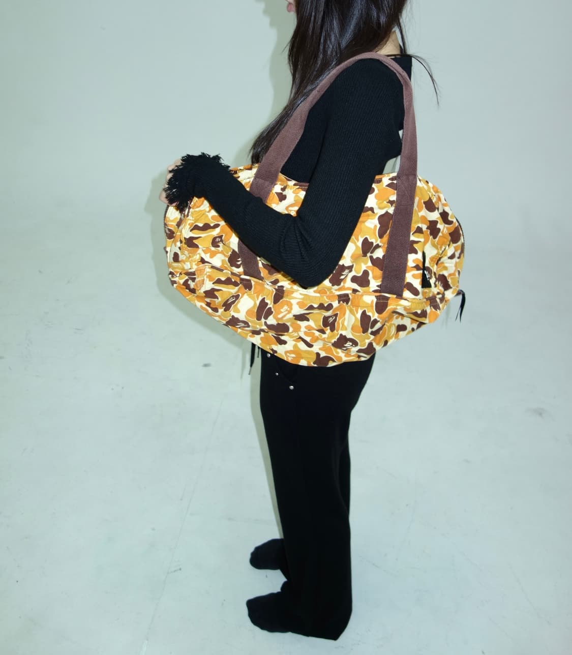 베이프 2001AW 오렌지카모 더플백 가방 상품이미지1