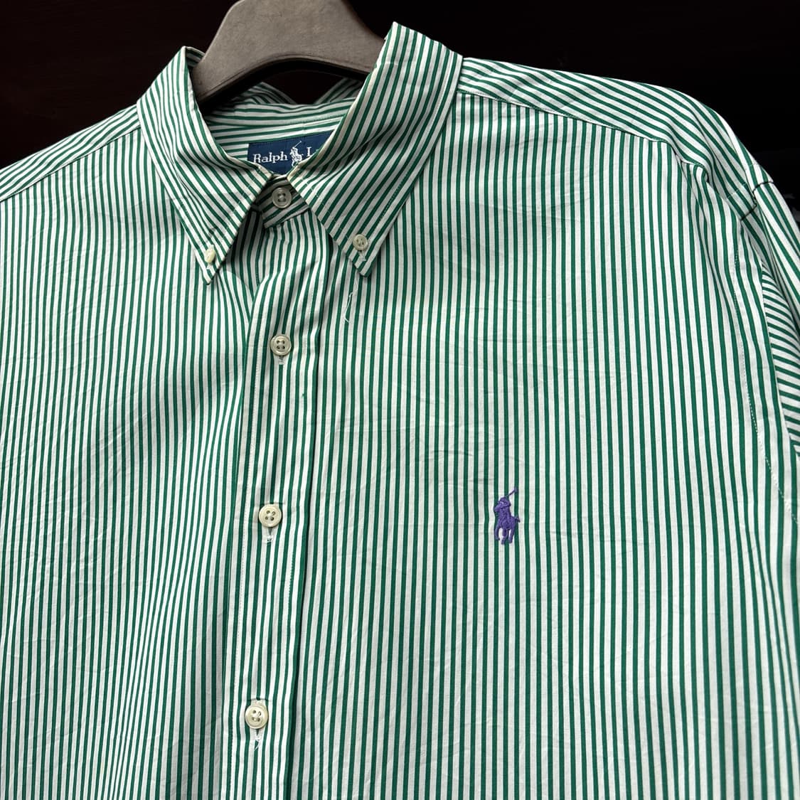 00s 폴로 랄프로렌 클래식 스트라이프 버튼다운셔츠 그린 N1162 상품이미지6