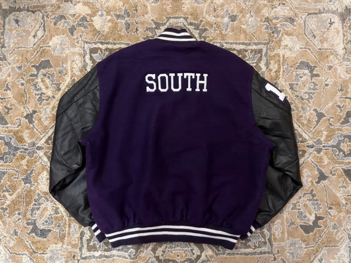 [할로웨이] 90s USA 딥퍼플 바시티 자켓 (XL/오버핏) 상품이미지6