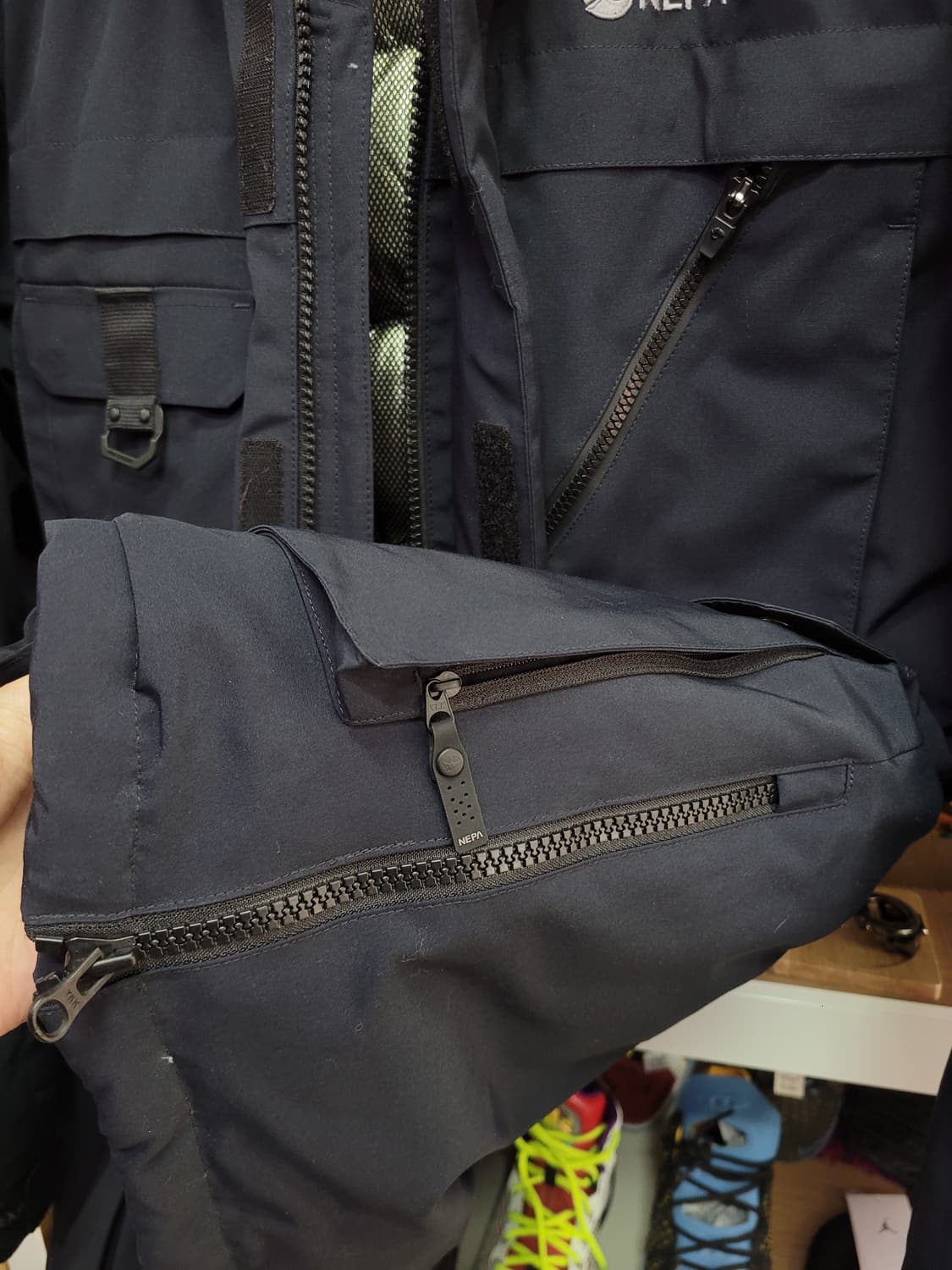 NEPA 미착용 네파 네이비 퍼 후드 구스 다운 패딩 (후드 탈부착) 상품이미지8