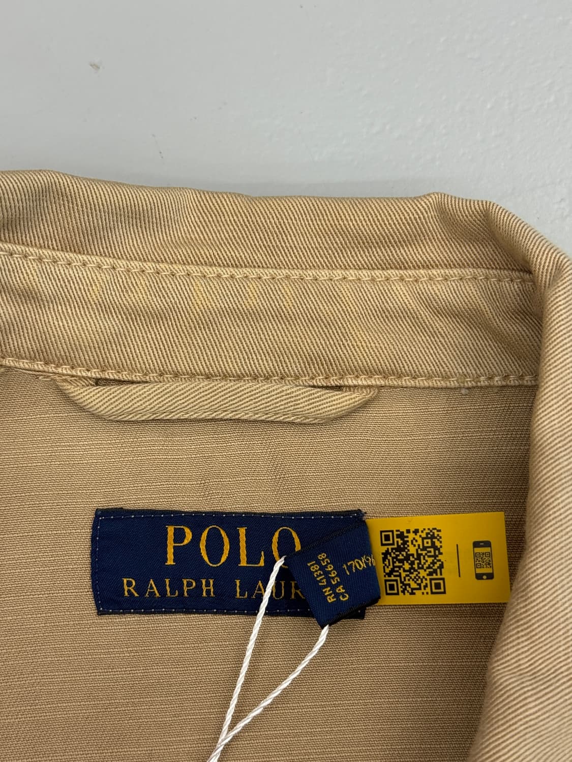 폴로 랄프로렌 루즈핏 신형 QR라벨 코튼 트윙 치노 블루종 자켓 상품이미지7