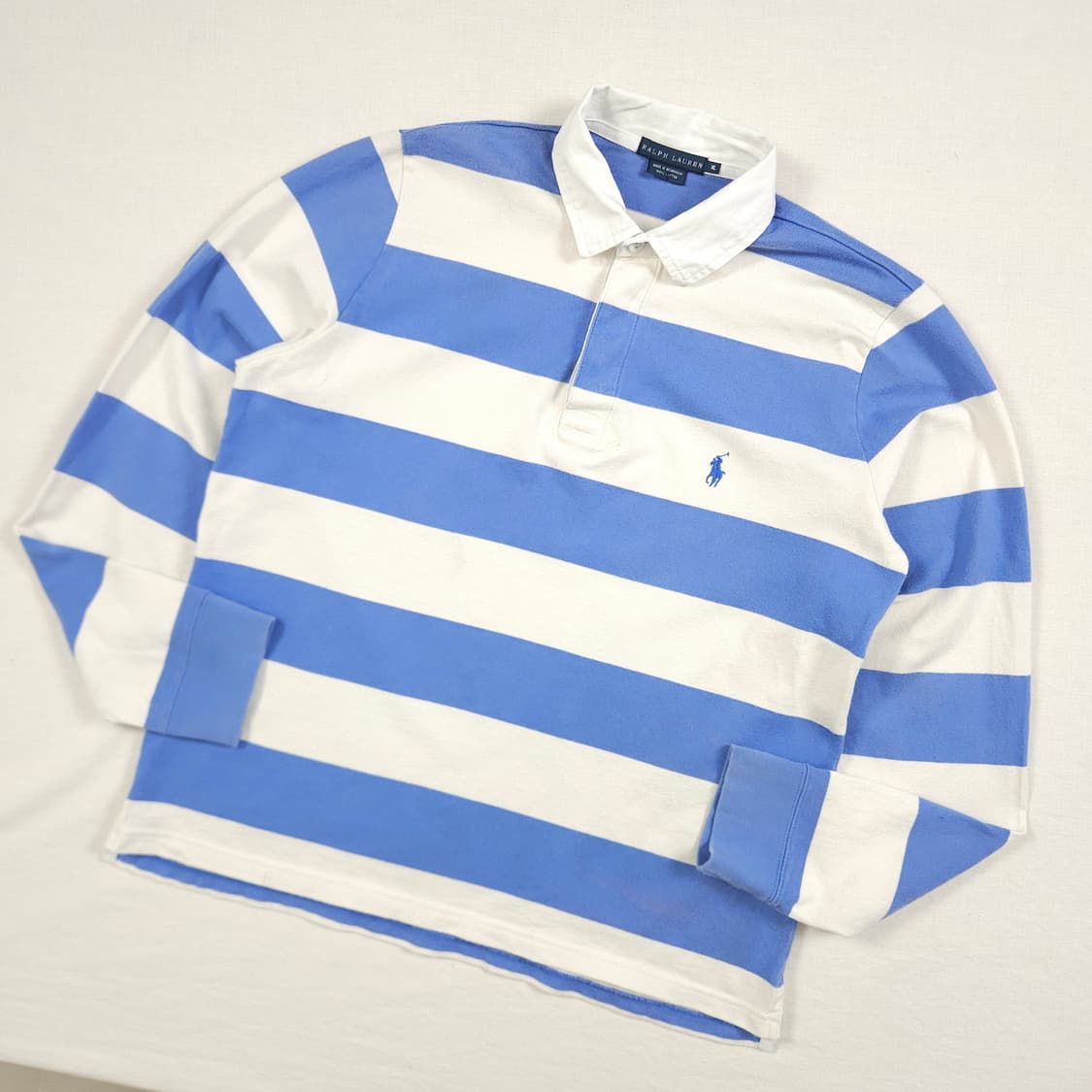 (여성XL) 폴로 랄프로렌 럭비티 흰/파 스트라이프 상품이미지2
