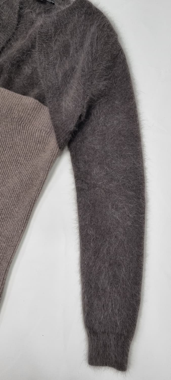 DIAGONAL 레이어드 튜브탑 니트 가디건 Free _ 여성 상품이미지5