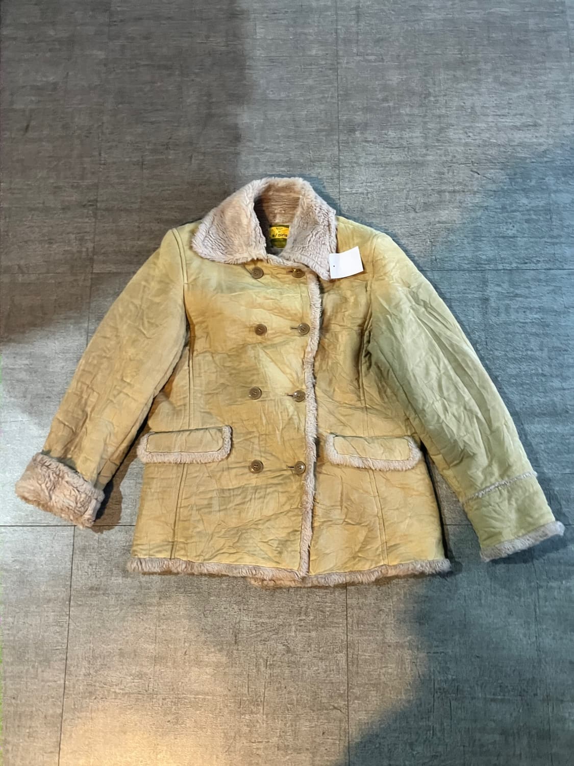 일본빈티지 Agirls 하구미모리걸 달천깔페어리 무스탕 양털자켓 상품이미지1