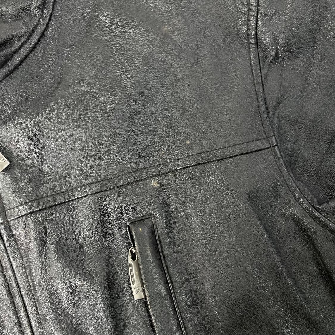 W 100 버버리 90s 램스킨 가죽 자켓 상품이미지4