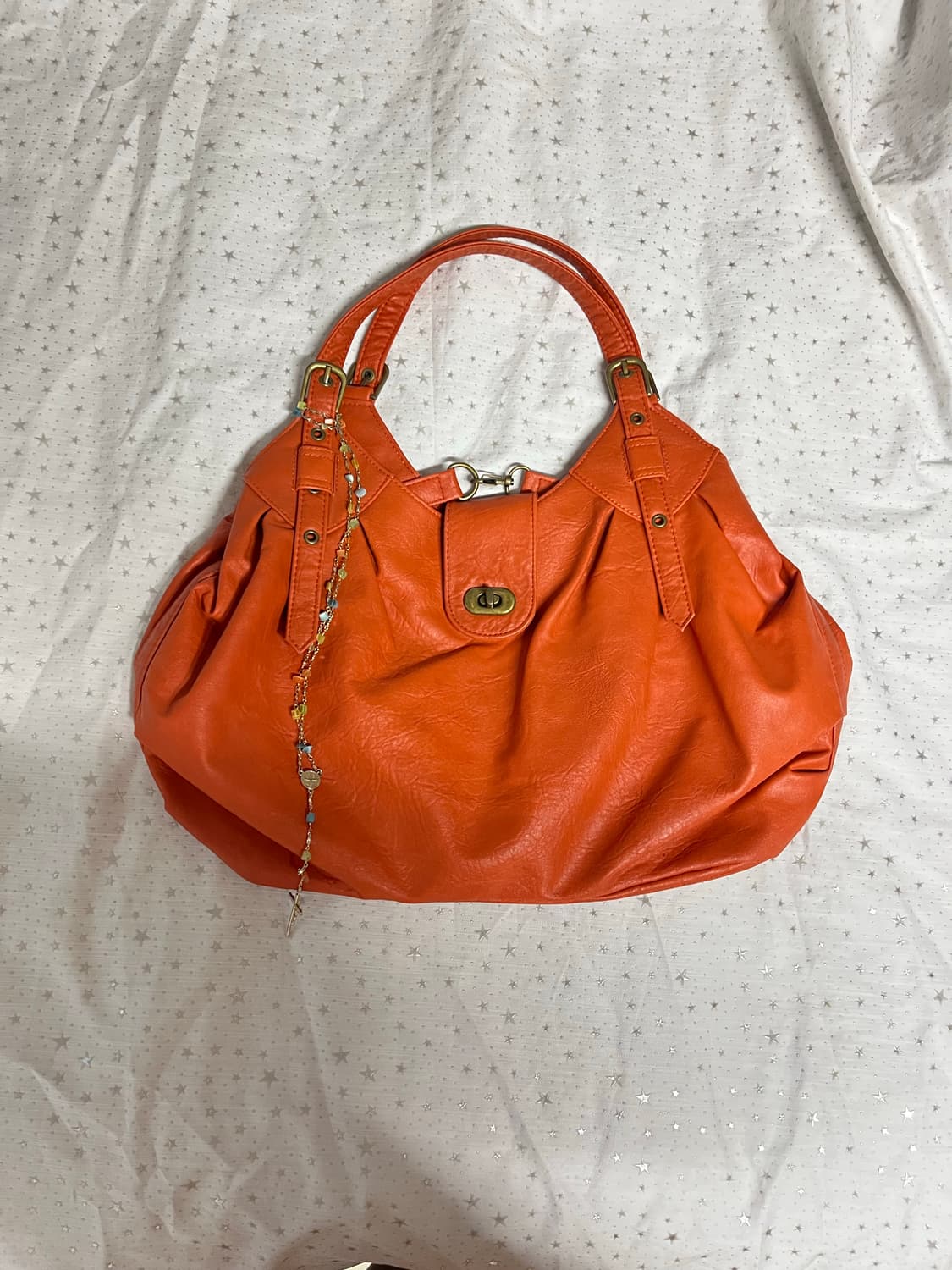 오렌지 가죽 핸드백 🍊 상품이미지9