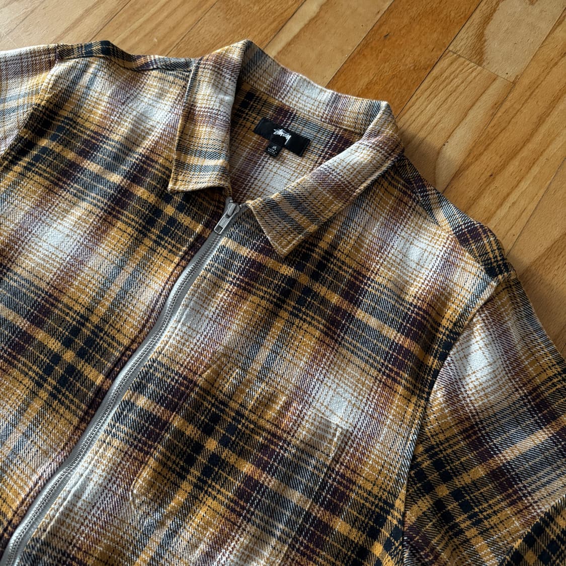 스투시 Stussy 잭 쉐도우 플레이드 집 셔츠 M 상품이미지2