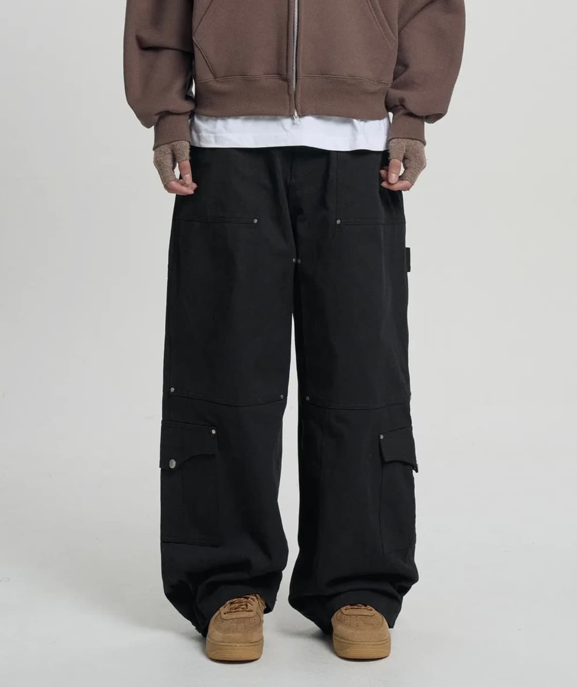 언더 카고 카펜터 팬츠 - 블랙 상품이미지2