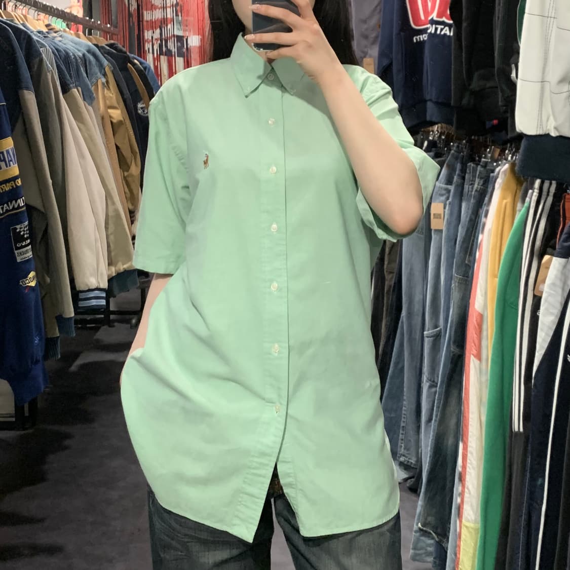 [IM] 폴로 랄프로렌 반팔 린넨 셔츠 라이트 그린 상품이미지3