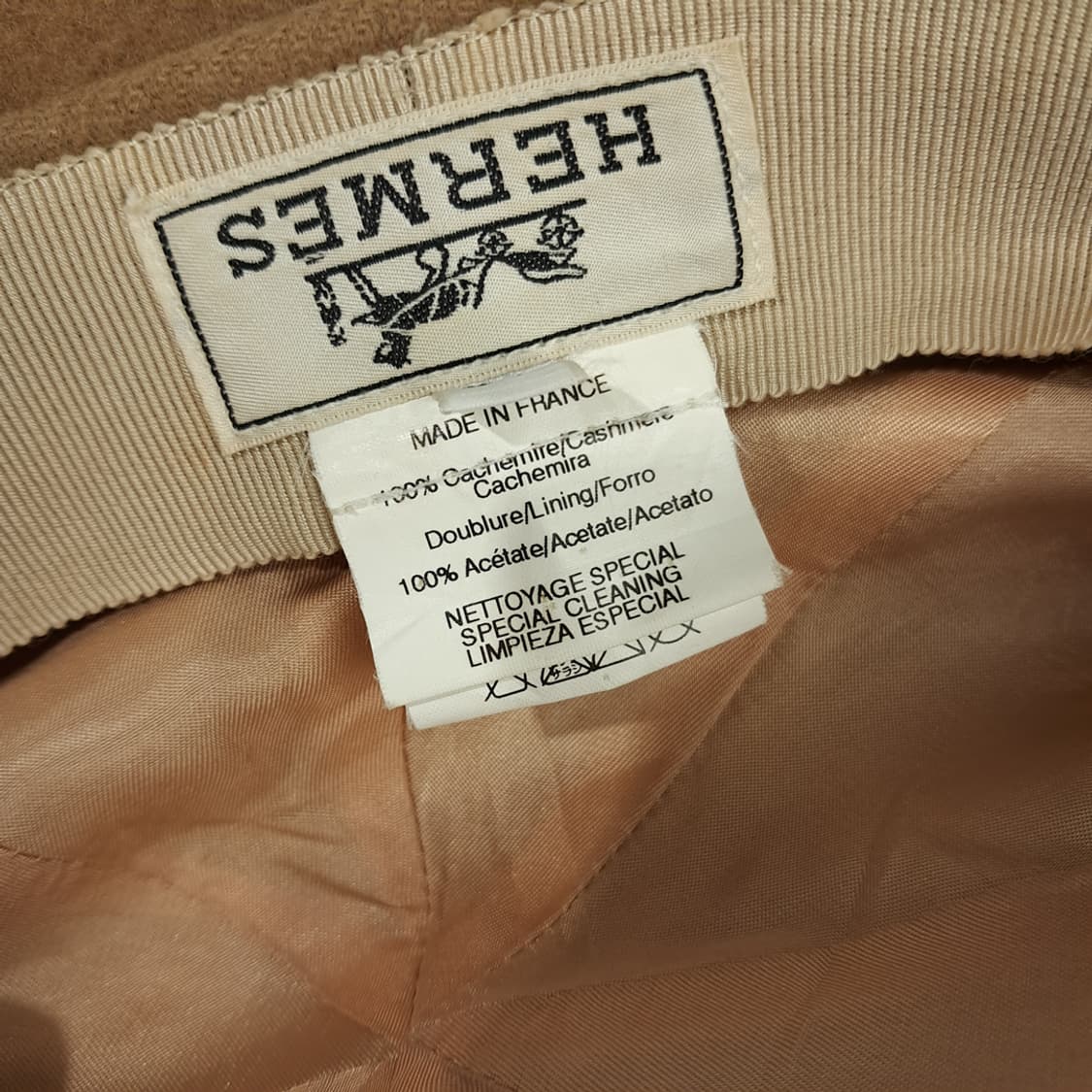 CL198 에르메스 캐시미어 자카드안감 카멜 뉴스보이캡 상품이미지8