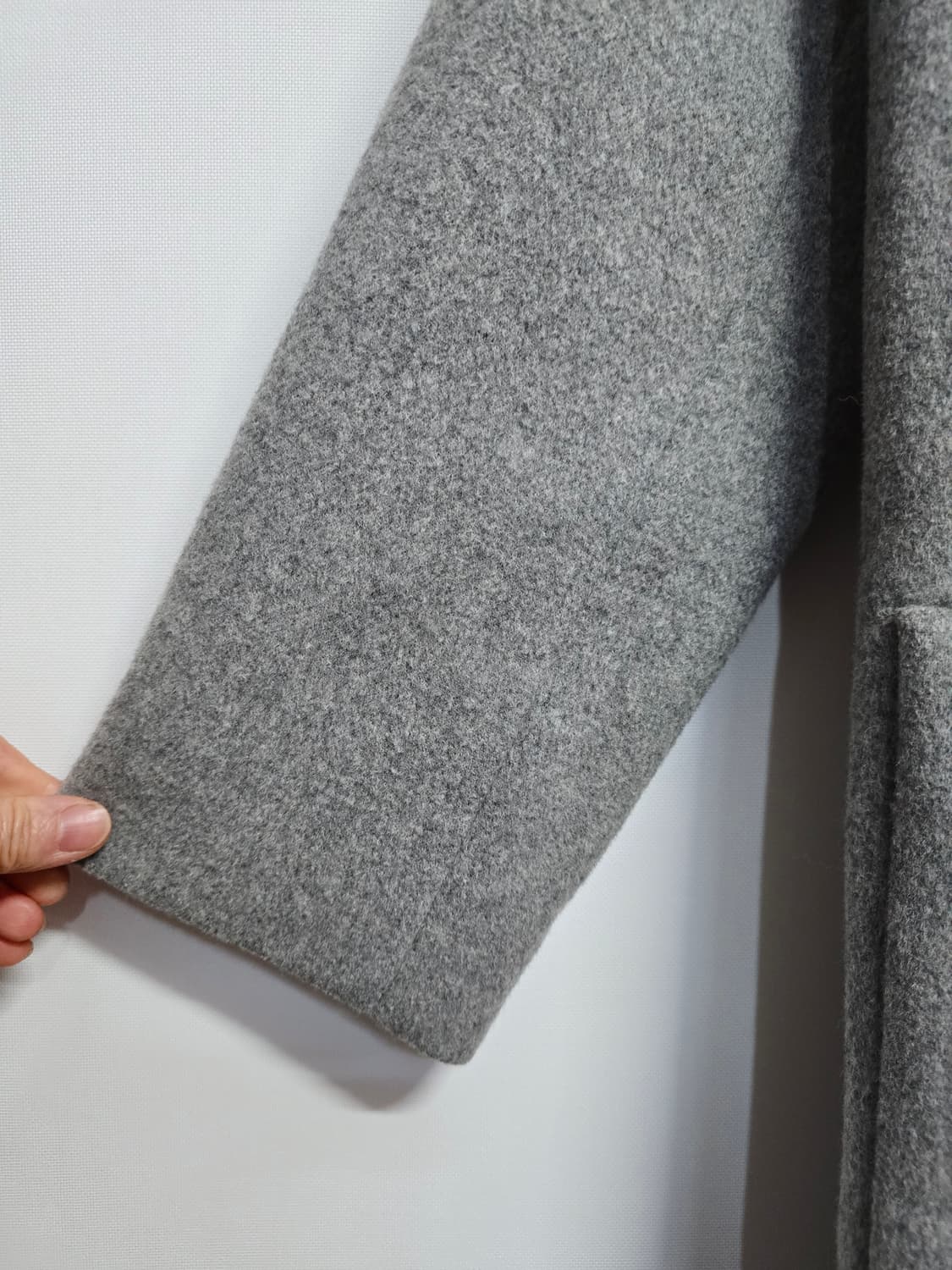 톰보이 회색 더블 코트 모앙고라혼방 상품이미지4