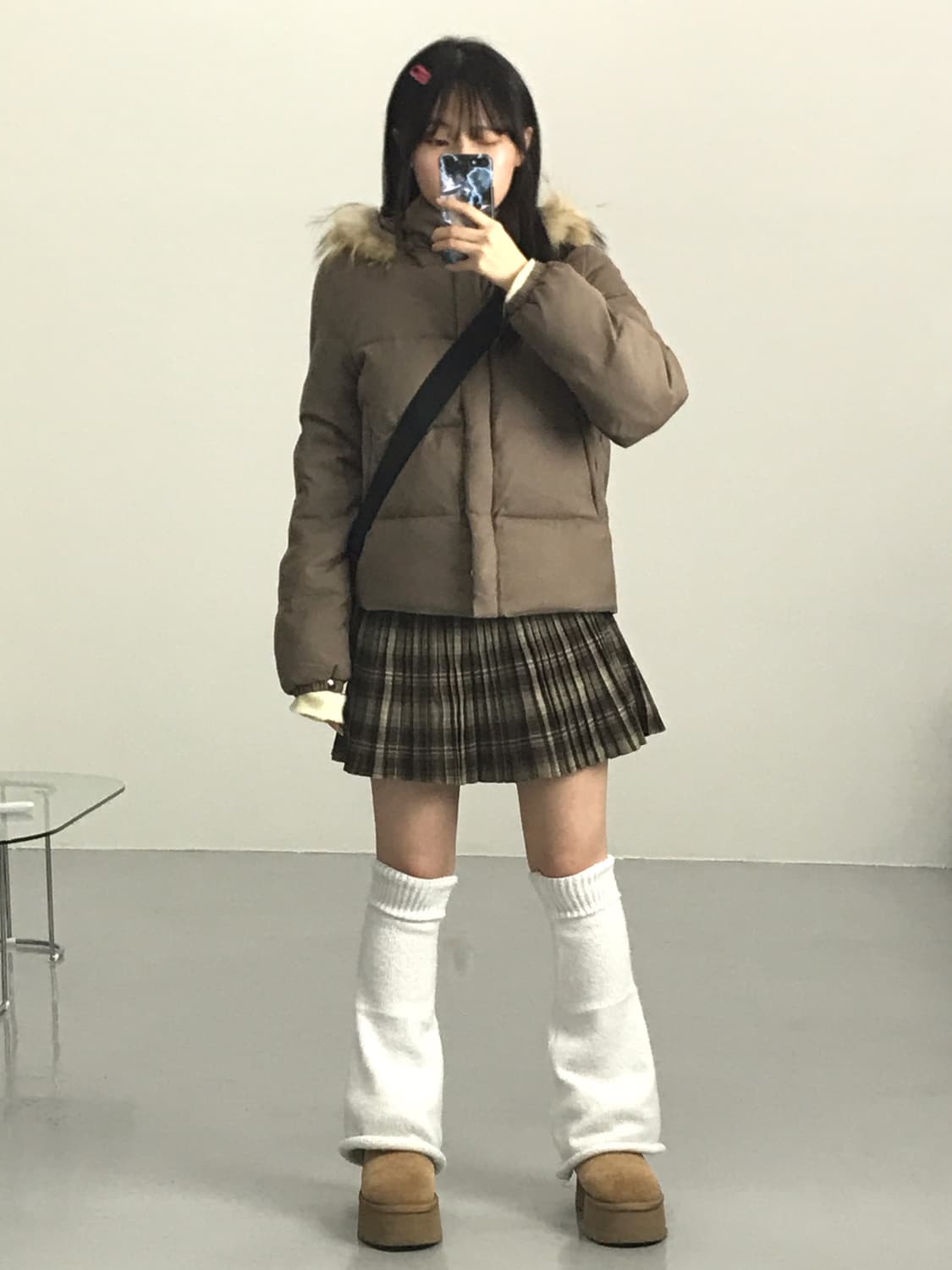 D'un A Dix Brown Hoodie Fur Jumper 상품이미지2