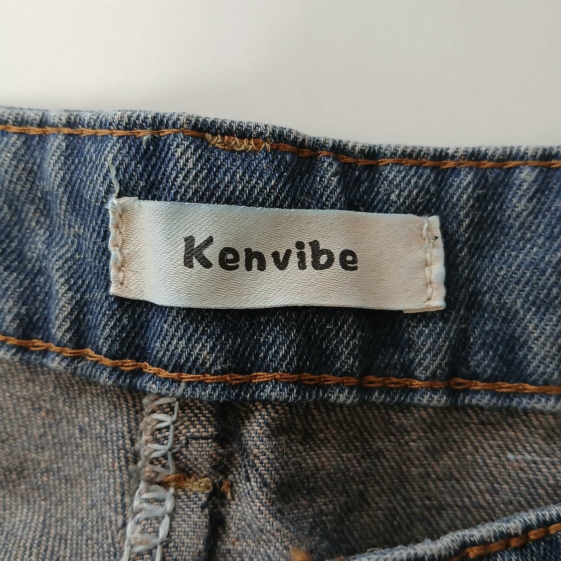 Kenvibe 데님 카고 와이드 팬츠 데미지 디테일 상품이미지6