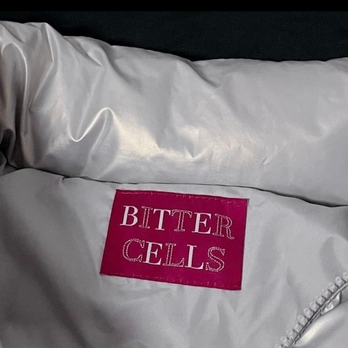 [Free] 비터셀즈 패딩 글로시 크롭 푸퍼 패딩 유광 패딩 (실버) 상품이미지2