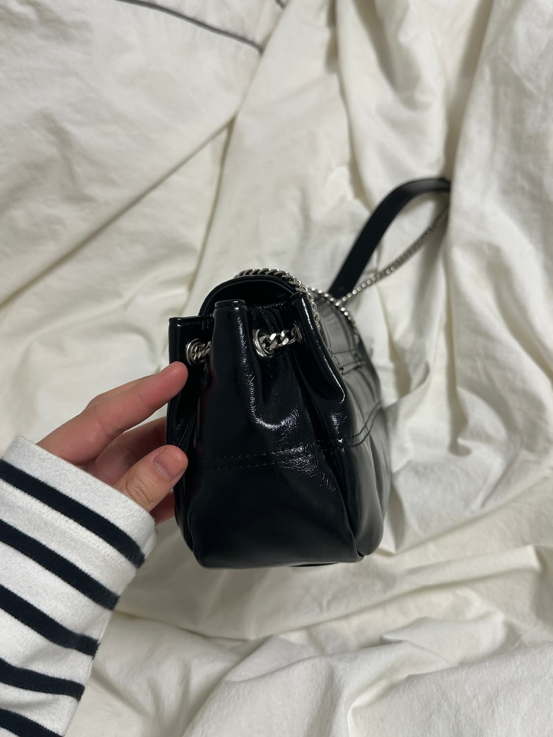 마뗑킴 블랙 체인 스몰 숄더백 상품이미지2