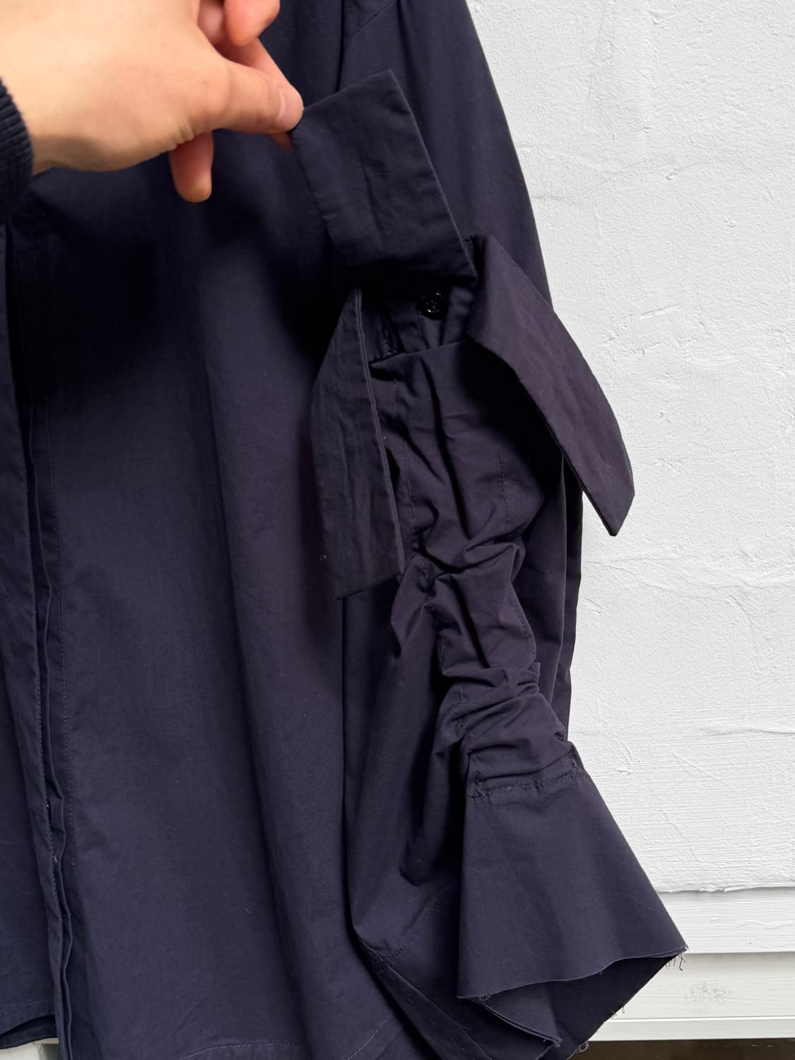 Roberts Wood 드로우스트링 블라우스 네이비 M 상품이미지3