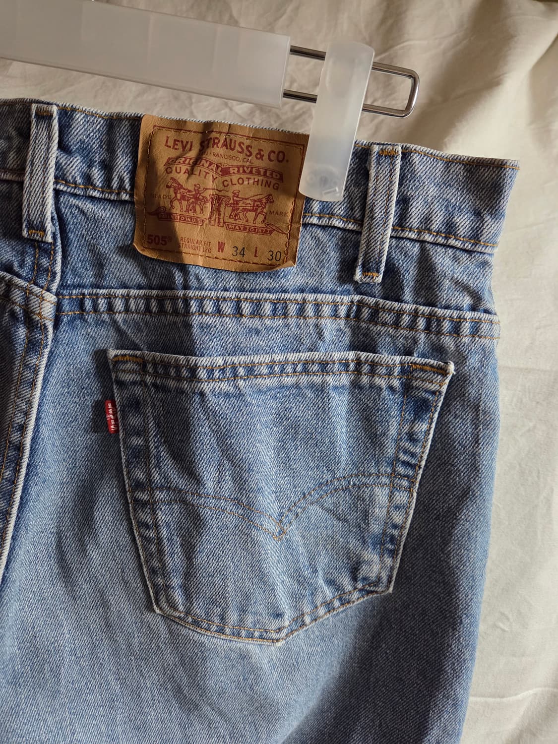 90s 리바이스 메이드인 USA 505 데님 팬츠 34x30 상품이미지3