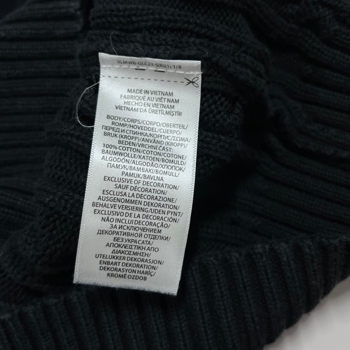 [정품] 폴로 블랙 / 화이트포니 꽈배기 브이넥 니트 [ S ] 상품이미지6