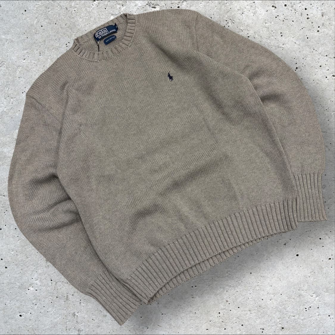 [95] 폴로 랄프로렌 코튼 니트 스웨터 그레이 C2 상품이미지1