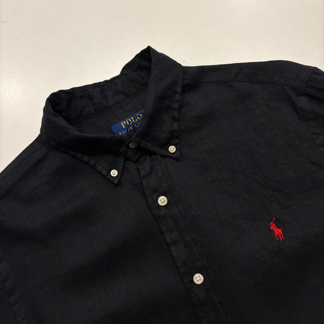 [M] 폴로 랄프로렌 블랙 린넨 셔츠 남방 긴팔 C544 상품이미지3