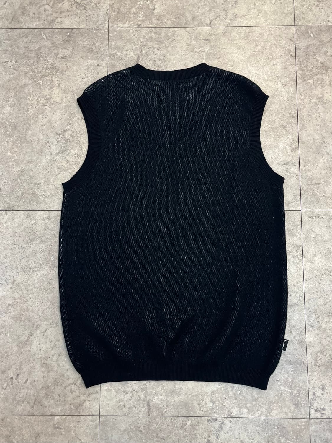 스투시 AU SMOOTH STOCK 니트 베스트 블랙 S #csz3927 상품이미지7