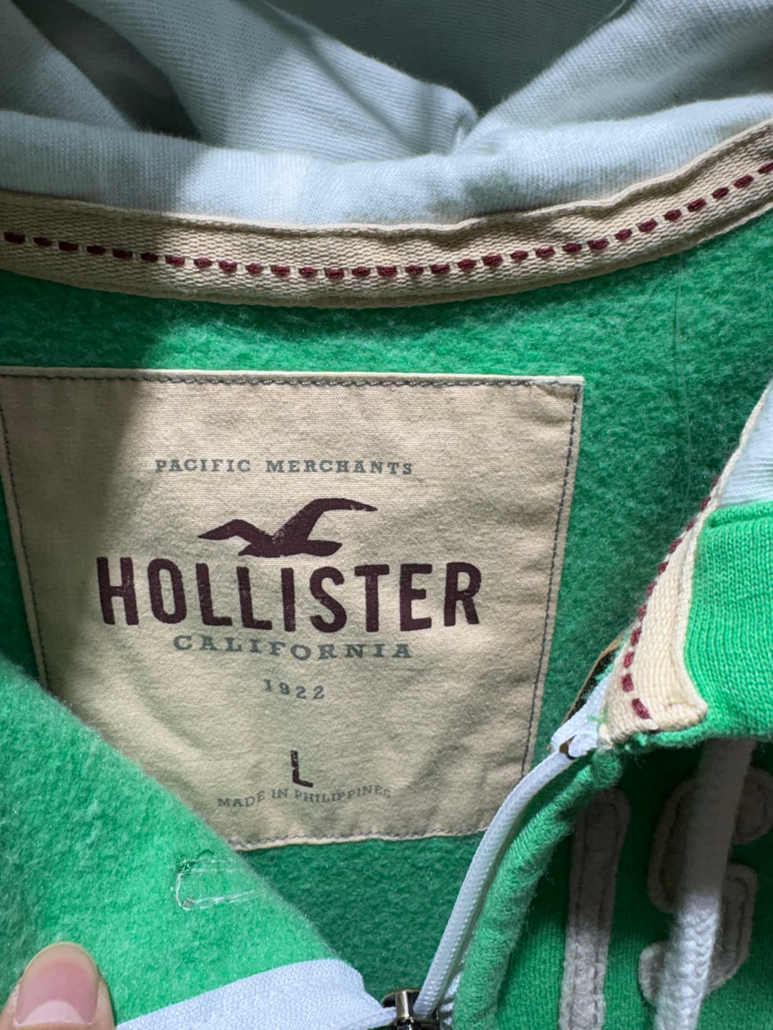 (새상품) L HOLLISTER 홀리스터 1922 그린 후드집업 상품이미지5