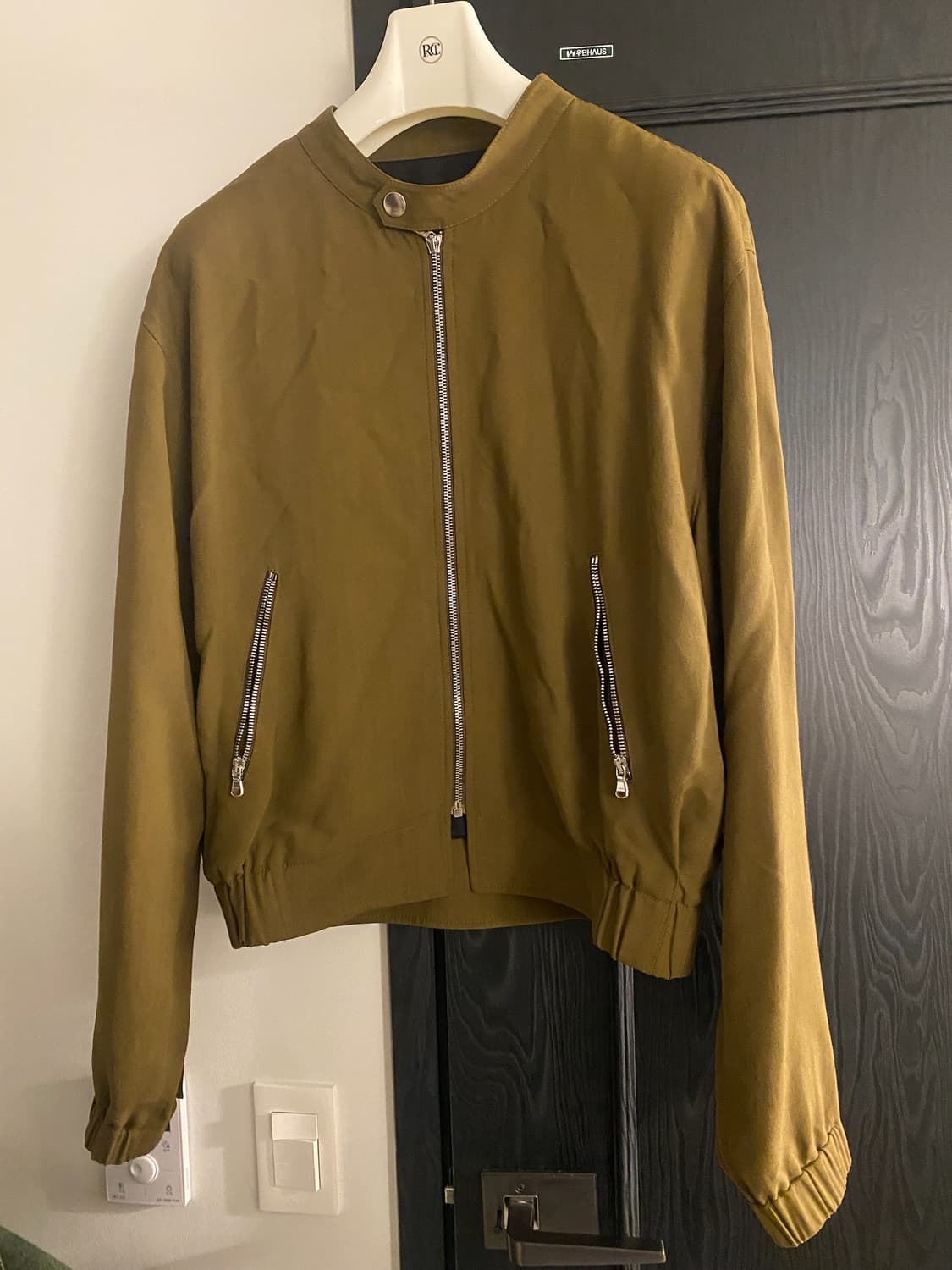 [S] 렉토 카소토 비스코스 보울링 점퍼 자켓 카키 브라운 상품이미지10