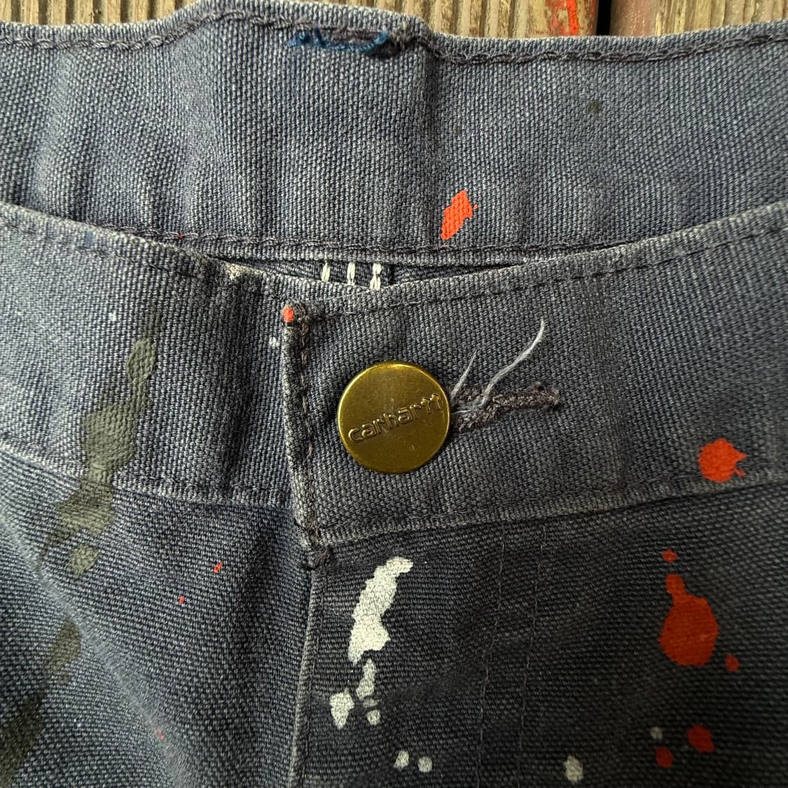 칼하트 페인팅 워크팬츠 네이비 상품이미지3